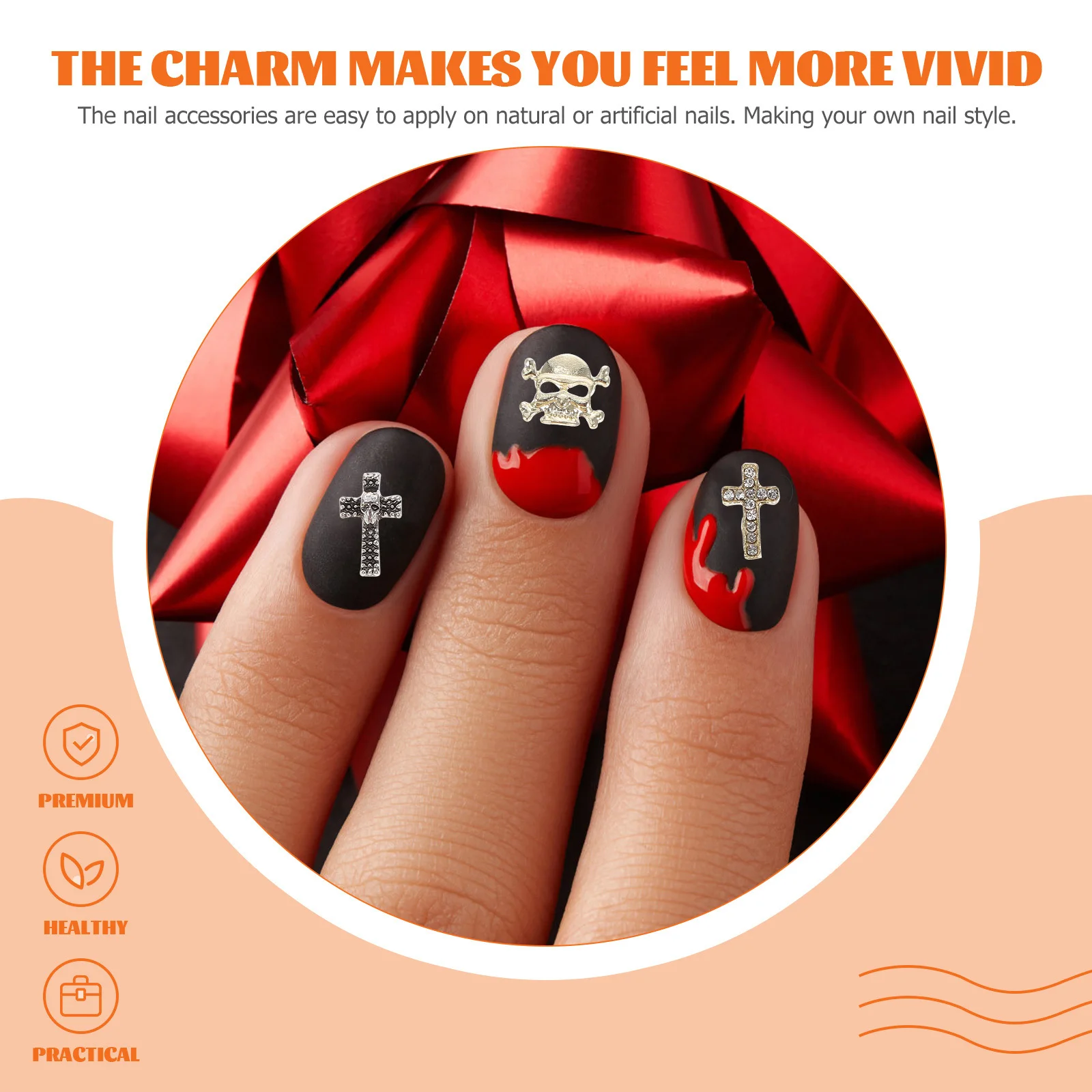 

30Pcs Nail Ornament Set Halloween Themed 3D Nail Charms for Stylish Fingernail Toenail Art Decoration Craft Enthusiasts