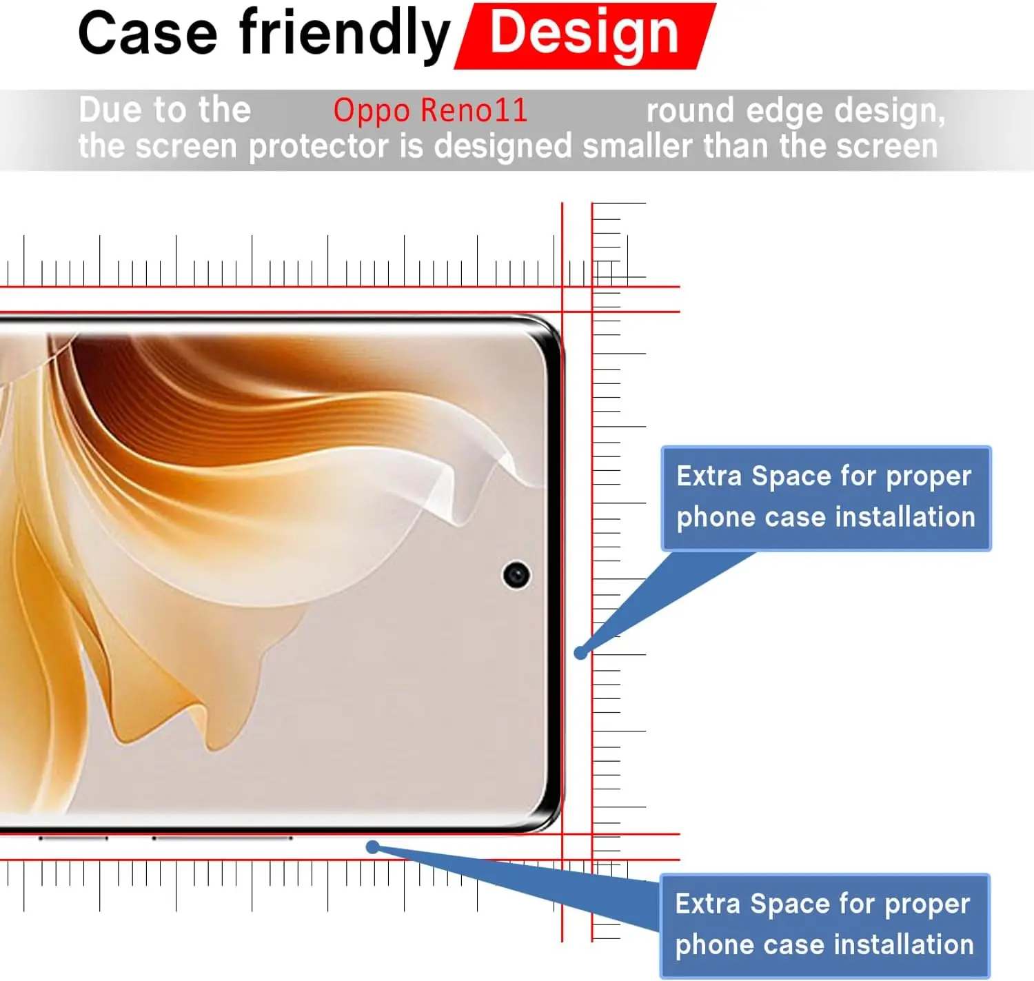 9H Curved Four Sides Glue Screen Protector For OPPO Reno11 Pro 5G 2/4PCS Film
