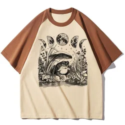 Cottagecore top women trendy pattern athleisure t shirt female manga Japanese anime clothes