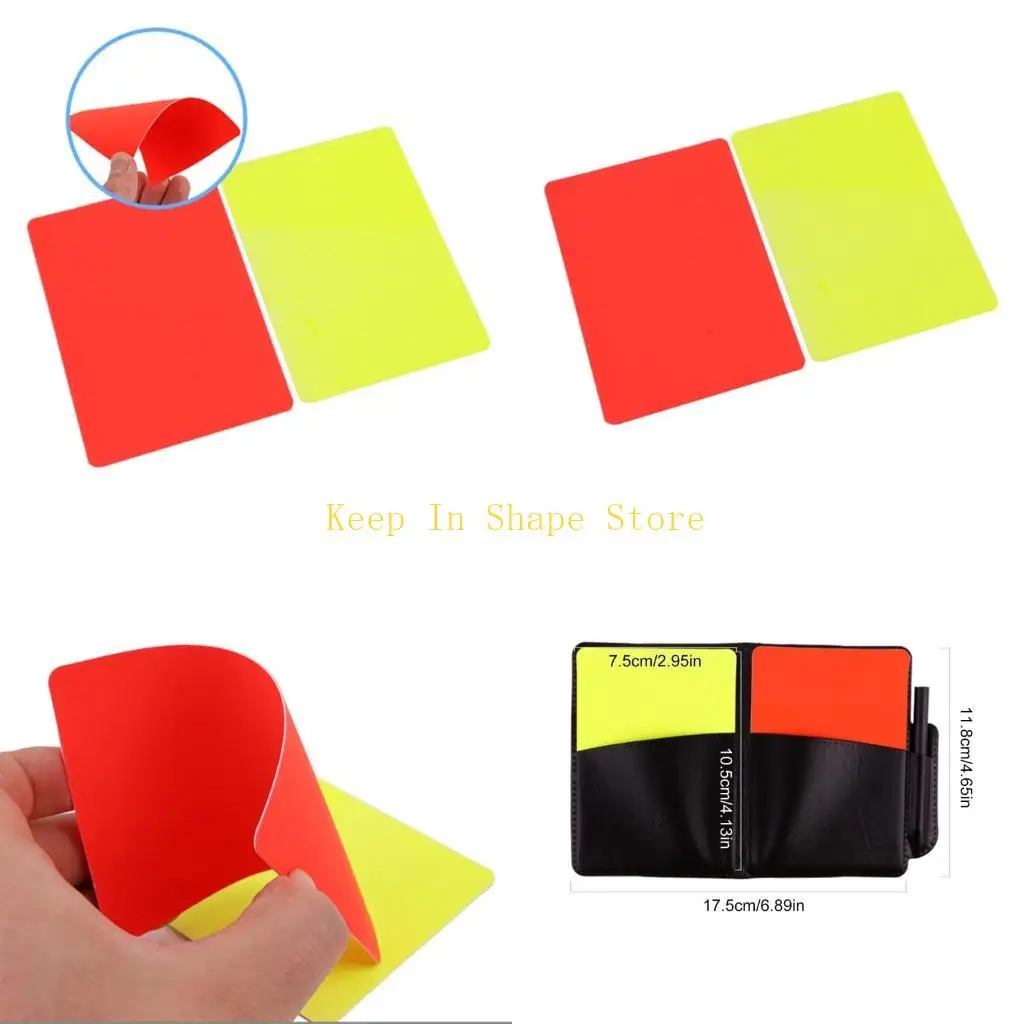 

U1JC Redness and Yellow Card for Volleyball Soccer Referee Equipment Referee Card Set