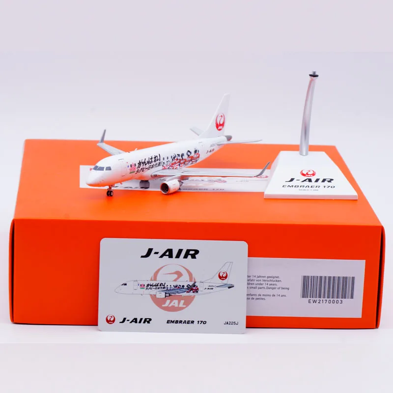 EW2170003 Alloy Collectible Plane Gift JC Wings 1:200 J-Air Embraer ERJ-170STD Diecast Aircraft Jet Model JA225J With Stand