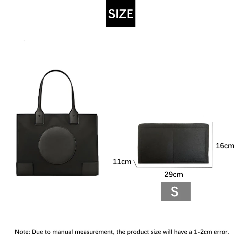 EverToner Multi-Pocket The Liner Bag Felt Purse Insert Handbag Inner Bag Organizer For T-B Ella Tote Bag Travel cosmetics Storag
