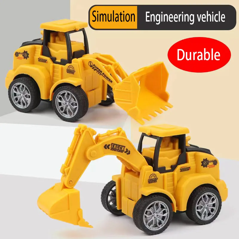 

1pcs Inertial Car, Engineering Car, Road Drilling Machine, Road Excavator, Bulldozer Excavator Model Car