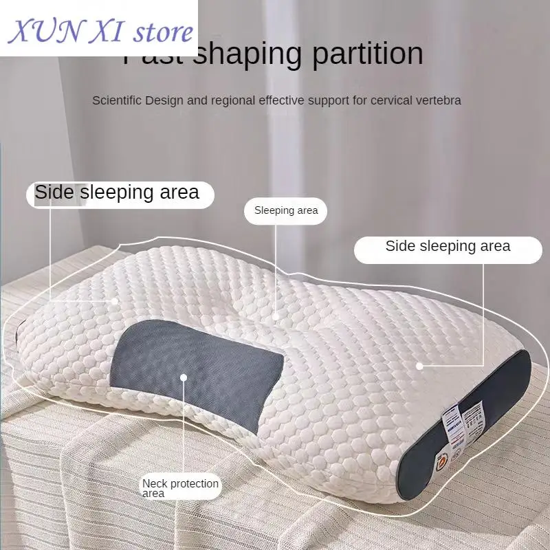 New 3D SPA Massage Pillow Partition To Help Sleep and Protect The Neck Pillow Knitted Cotton Pillow Bedding