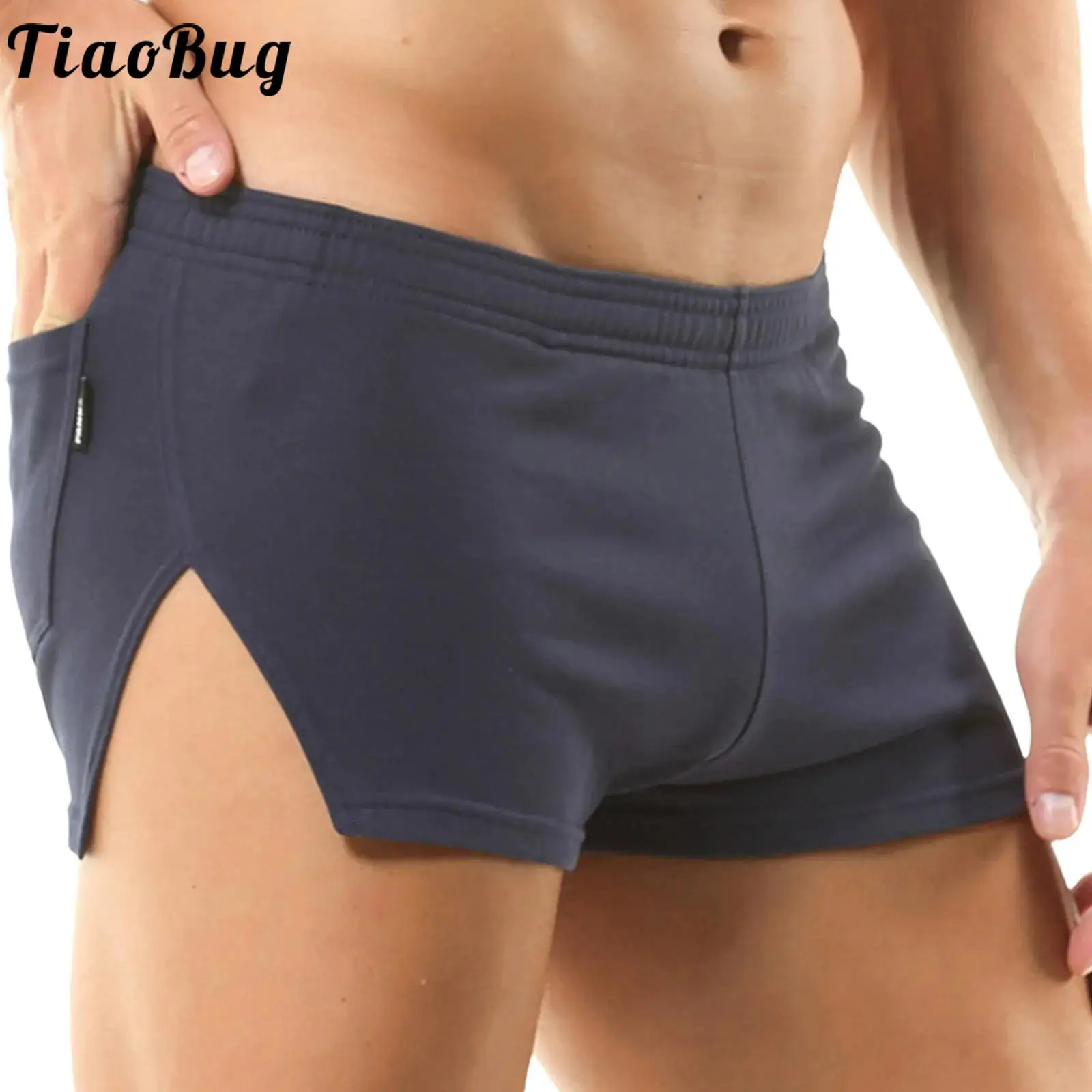 

Мужские спортивные мини-шорты для тренировок, шорты с эластичным поясом и низкой посадкой, с задним карманом для бега, тренировочные брюки для бега