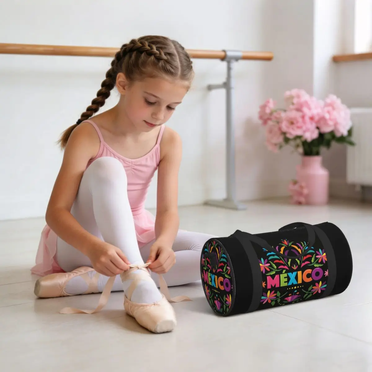 Colorful Mexican Traditional Pattern Luggage Bag Multi-Functional Duffle Tote Bag Handbags Gym Bags Fitness Bag for Boys Girls