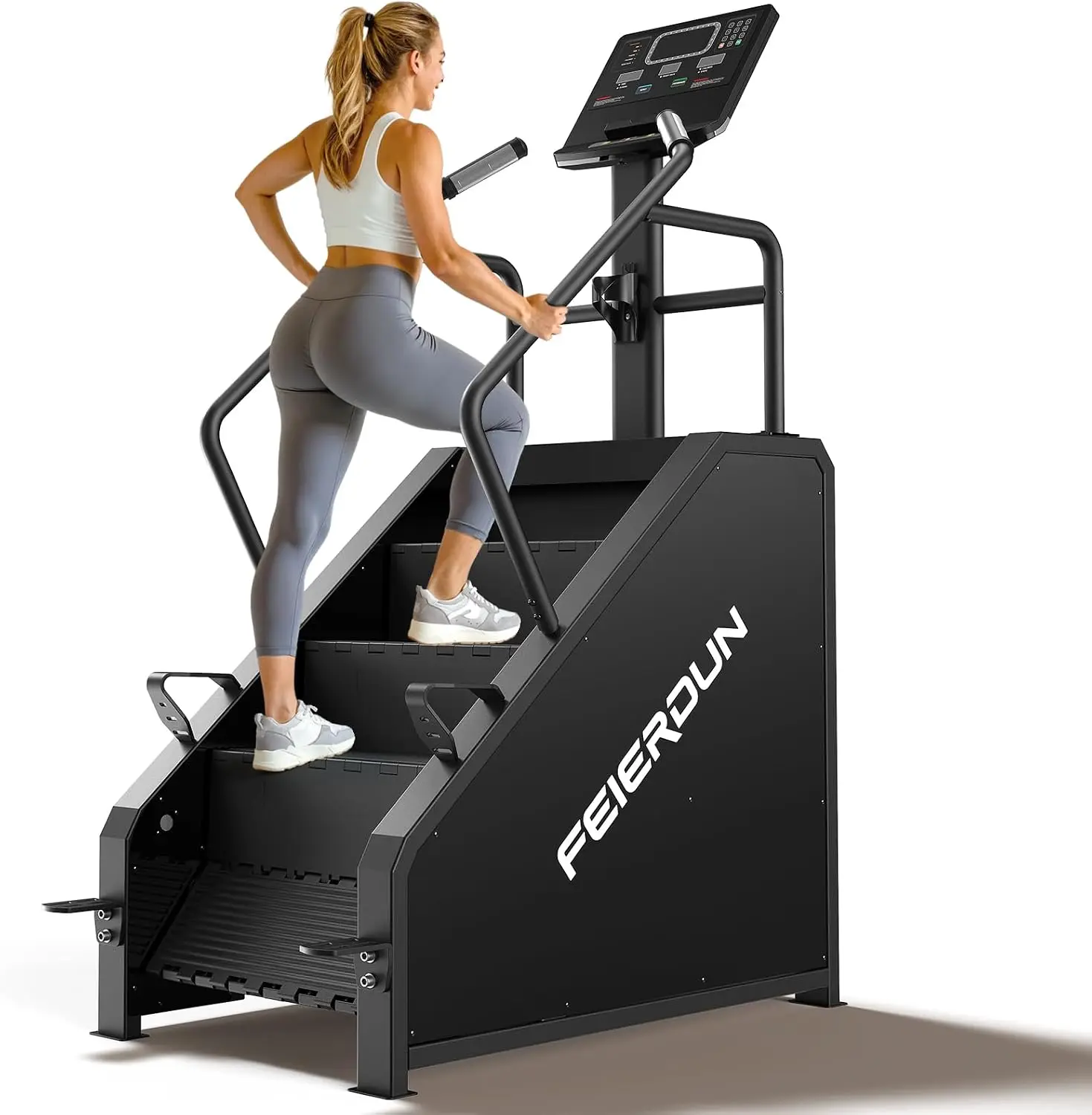 Commercial-Grade Stair Climber Stepper Machine for Home Gym, Stair Machine with LED Screen, 15 Speed Levels for Cardio & Lower Body Workout, 660 LBS Capacity, 24-164 Steps/Min