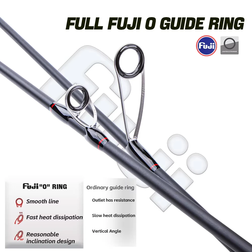 TRUVEX Ultralight Carbon FUJI Guide Spinning Casting Fishing Rod UL Power Wood Handle Travel Rod For Trout Pike