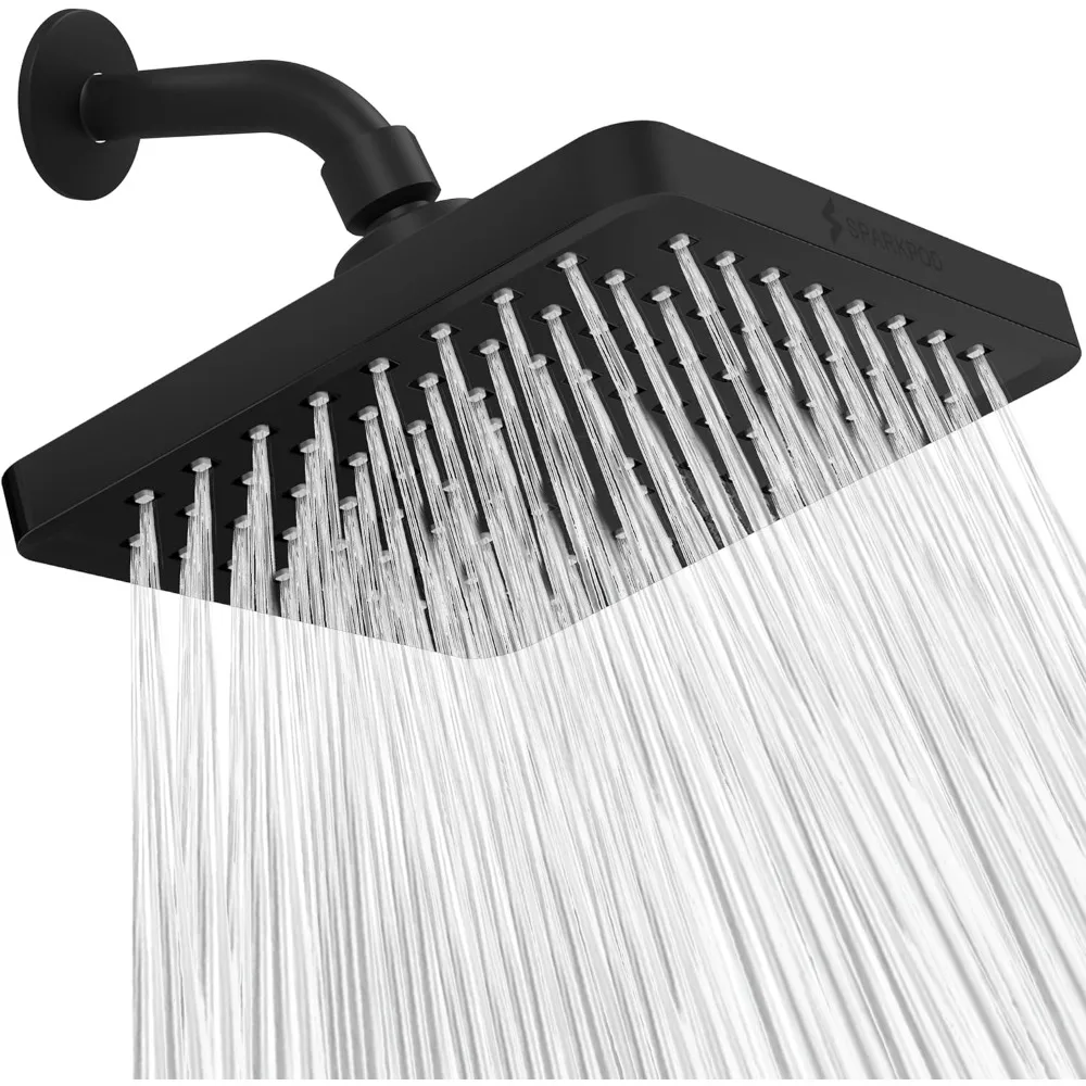 

SparkPod Shower Head - High Pressure Rain - Premium Quality Luxury Design - 1-Min Install - Easy Clean Adjustable Replacement fo