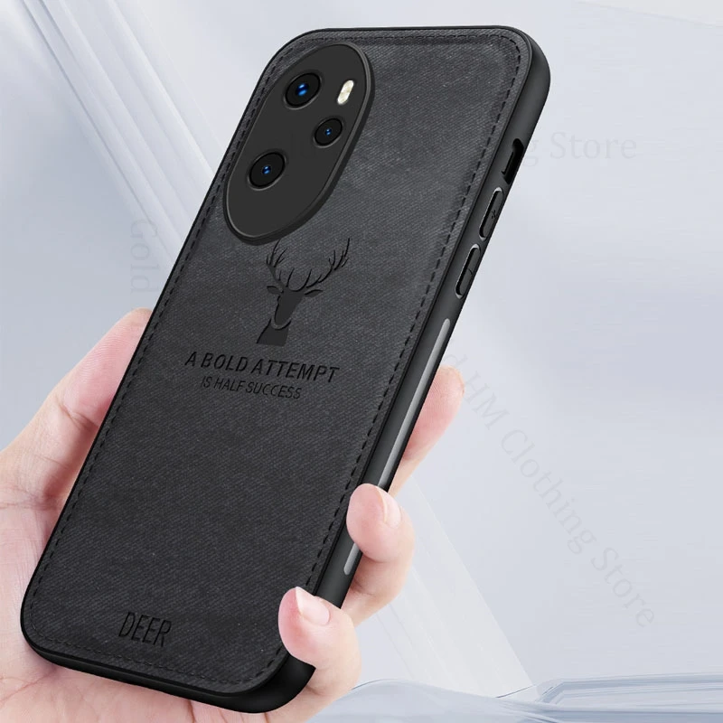 

3D Cartoon Elk Deer Head Phone Case For Honor X60i X60 Pro Soft Silicone TPU Protective Cloth Cover For Honor X50i Plus X40i X30