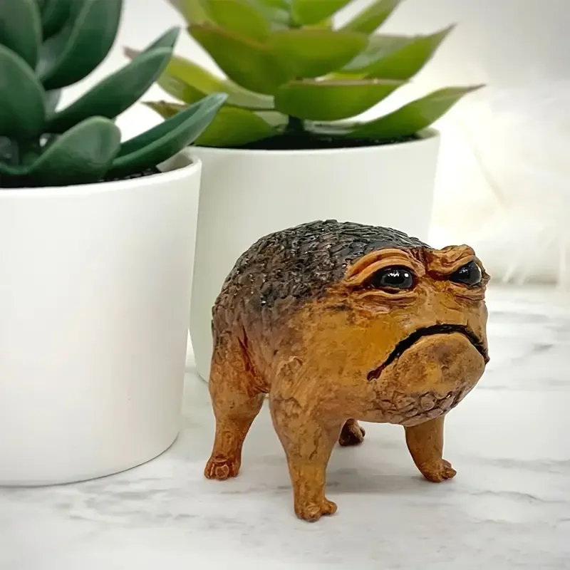 Einzigartige wütende afrikanische Regenfrosch-Bonsai-Accessoires, Harzstatuen – perfekt für Garten-, Outdoor- und Tischdekorationen