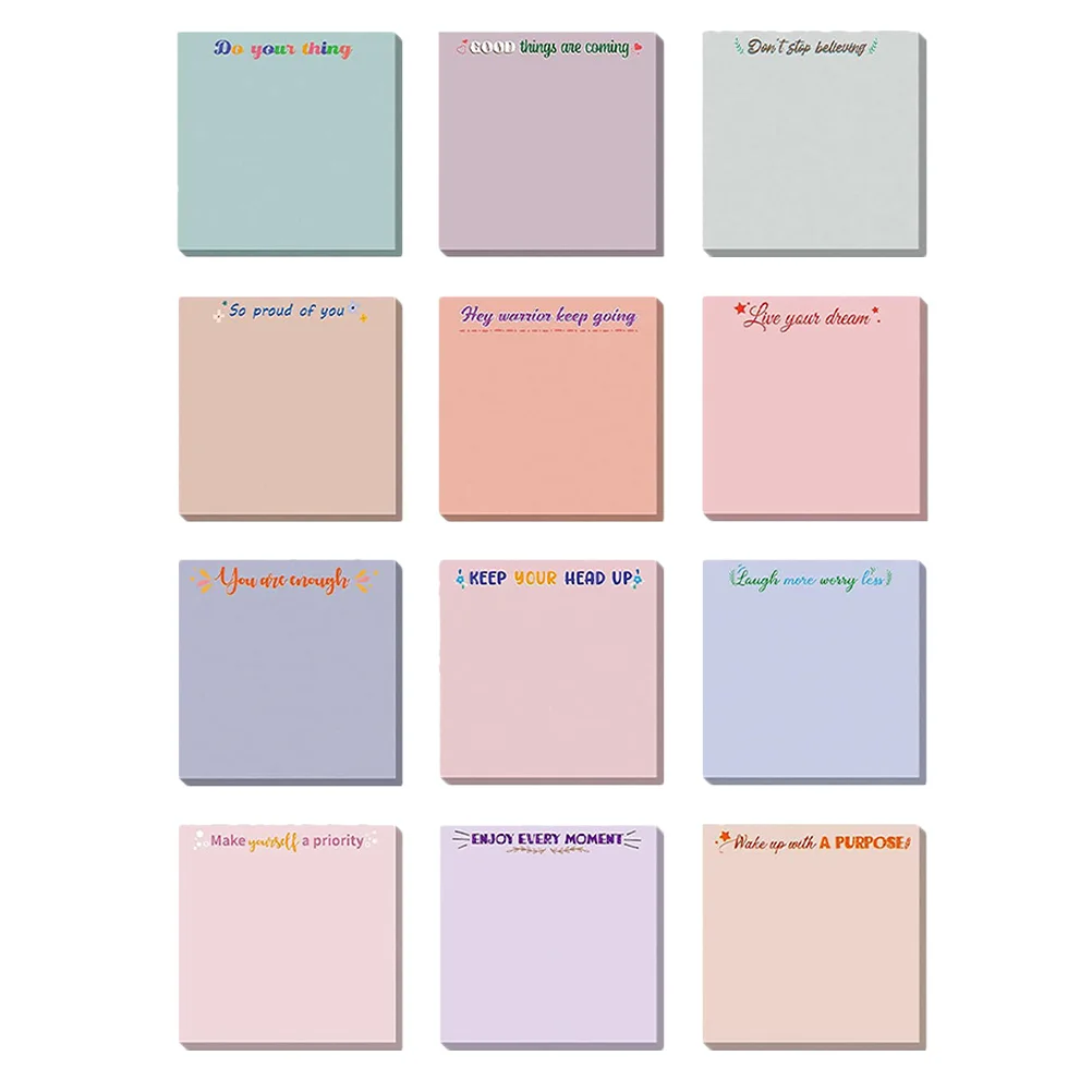 

Colored Memo Stickers Self-Adhesive Note Pads For Office Use Portable Multi-Use Sticky Tabs Lined Notepads