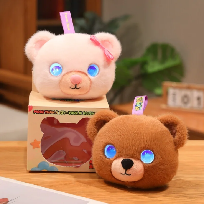 AI Interactive Talking Plush Toy Emotional Companion Teddy Bear Couple Style Kids Doll Portable Bag Decor For Kids Adults
