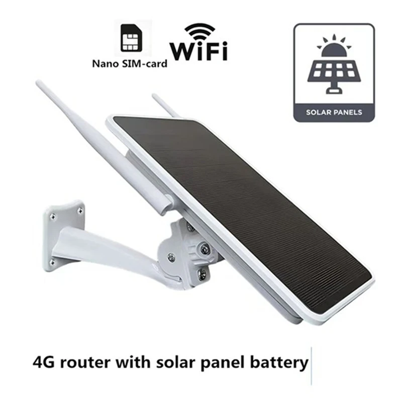 Impermeável Solar Powered Router, Repetidor WiFi, Tudo em Um, Alcance WiFi 50M, 6 W, 4G, IP66