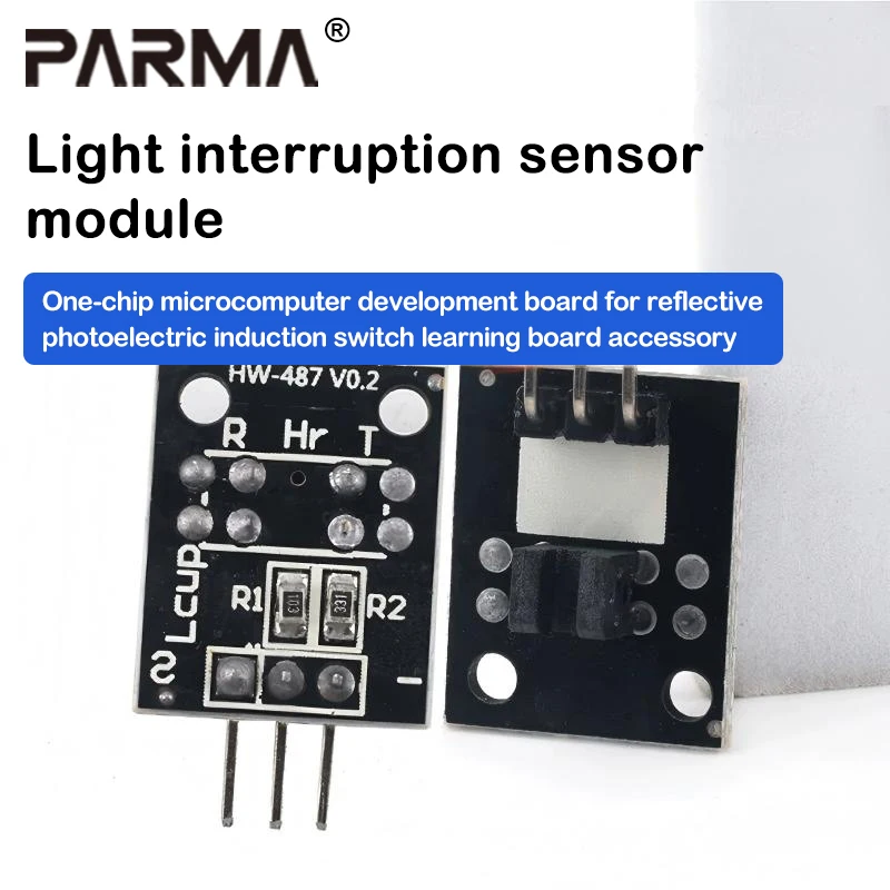 Light interruption sensor module, beam-type photoelectric induction switch, single-chip microcomputer development board learning