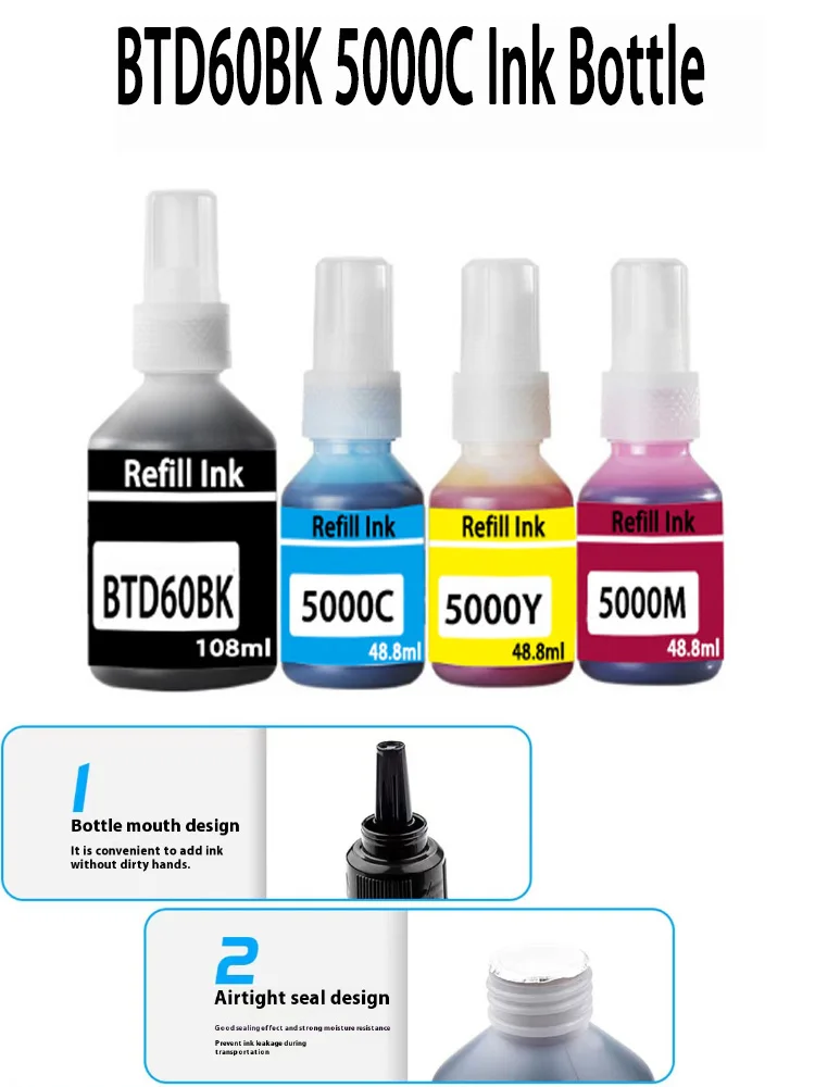 For Brother BTD60BK  BT5000 dye ink Refill Ink kit for Brother DCP-T300 T310/DCP-T500W/DCP-T700W/T800W T220/T226/T300 printer view 3