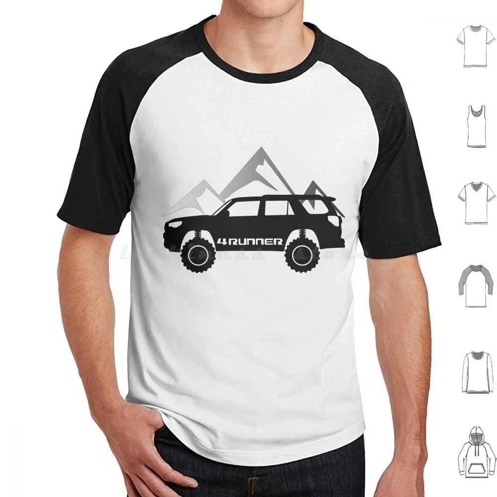 4runner Mountains 5th Generation 4th 3rd Decal Sticker 4 Runner Sr5 Trail Trd Pro Limited Premium Sticker T Shirt Cotton Men