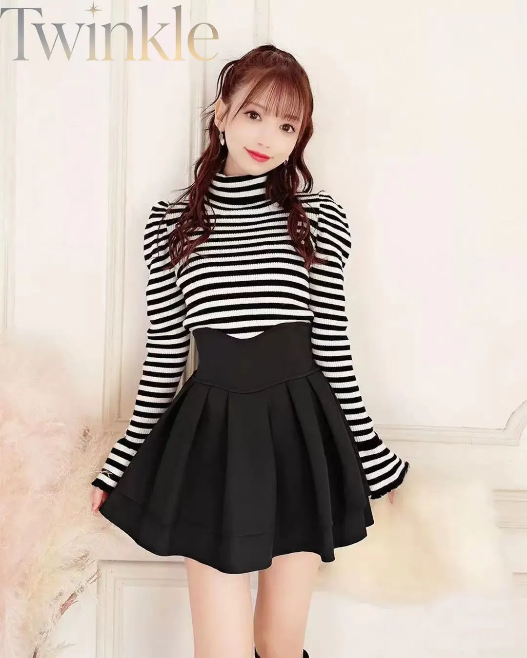 Plus Size 5XL Black Skort Women Versatile Sweet Japanese Skirt Culottes Bottom Wear