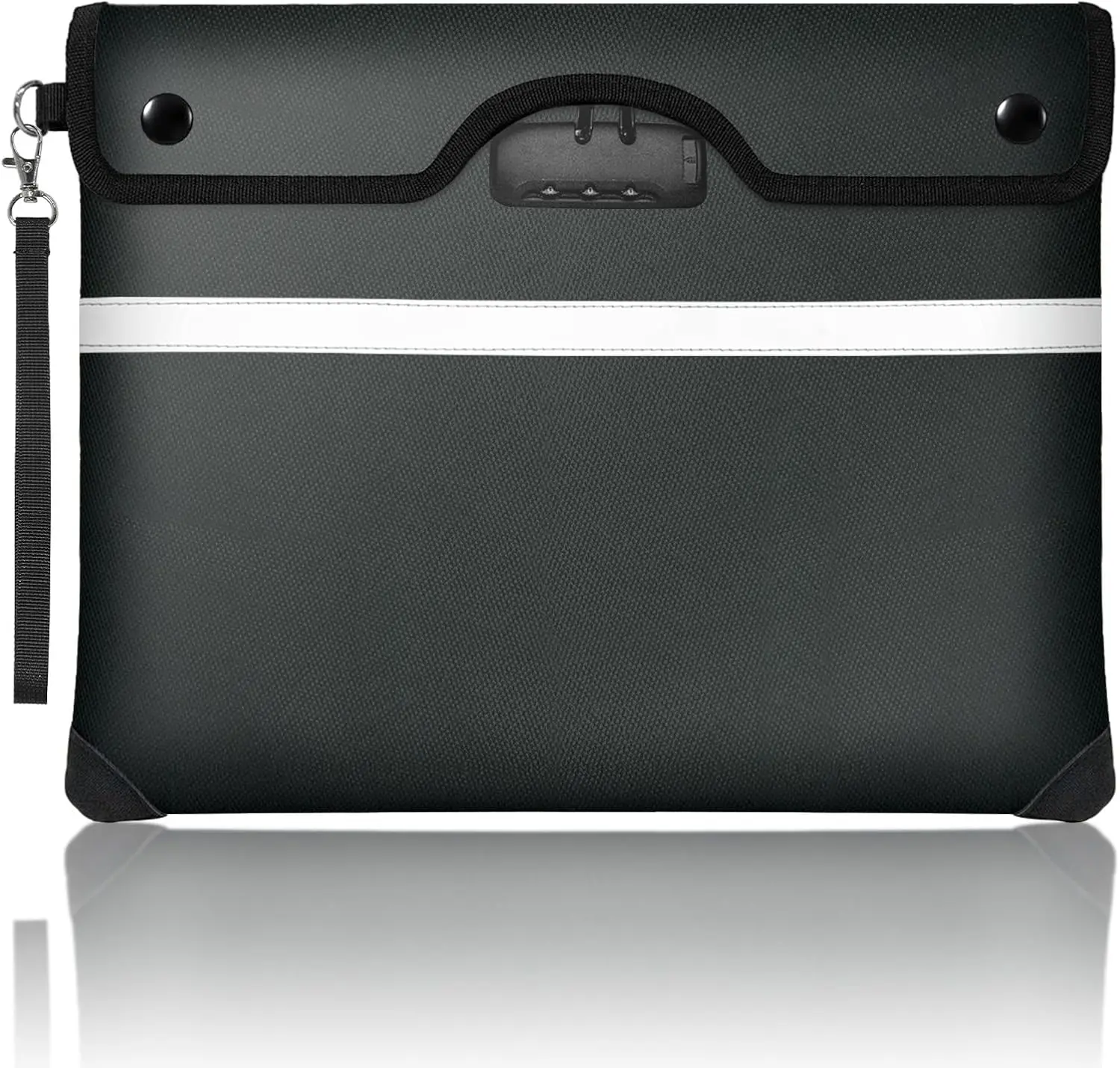 

6200 ° Огнестойкая сумка для документов (с замком), 15 x 11,8 дюймов, с молнией и светоотражающей полосой.