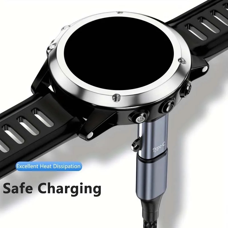 USB‑C Replacement Charging Cable For Garmin Fenix 8 7 7S 7X 6S 6 Forerunner 955 965 Smart Watch Charger Cord Accessories