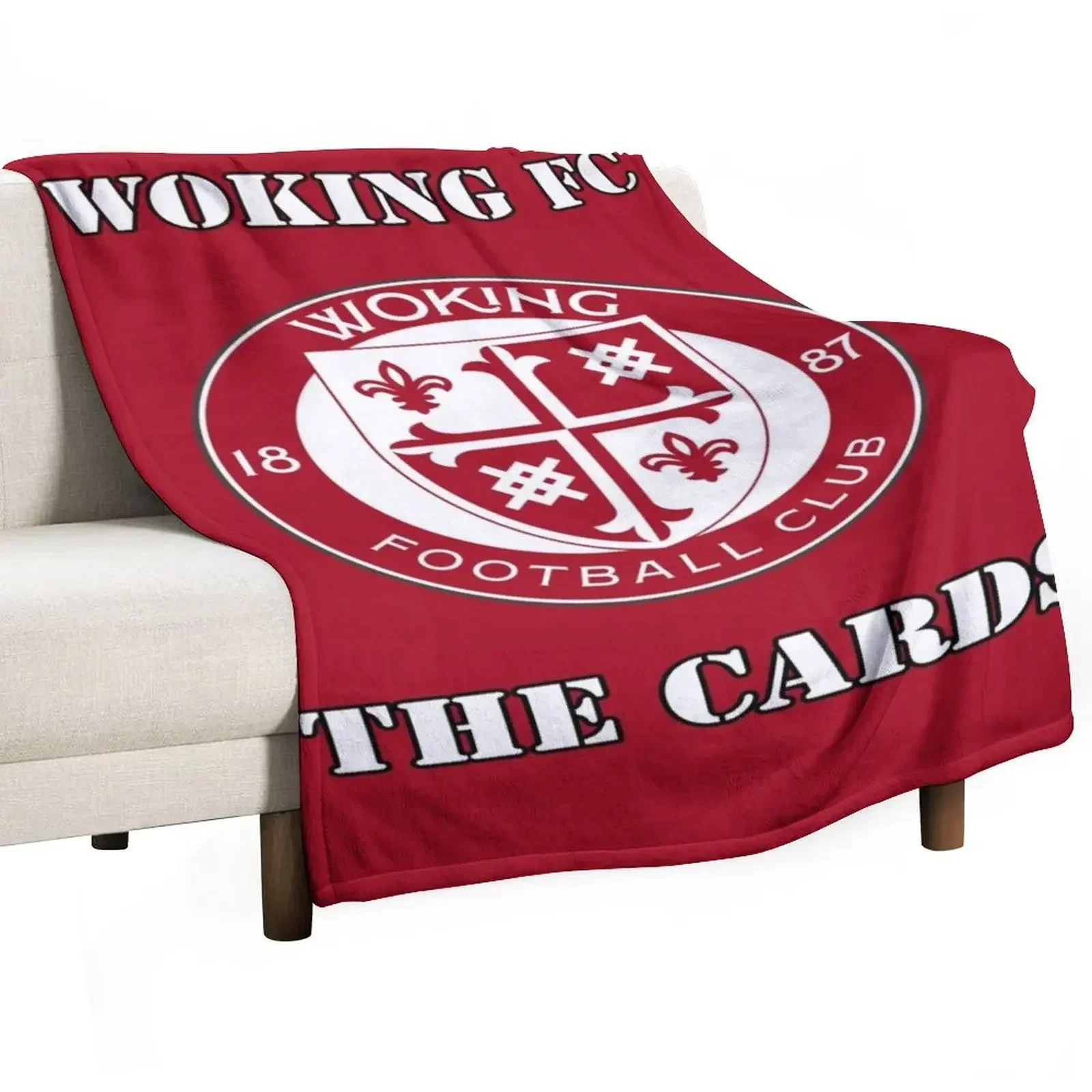 

WOKING FC Throw Blanket Plaid on the sofa Hairy Nap Blankets