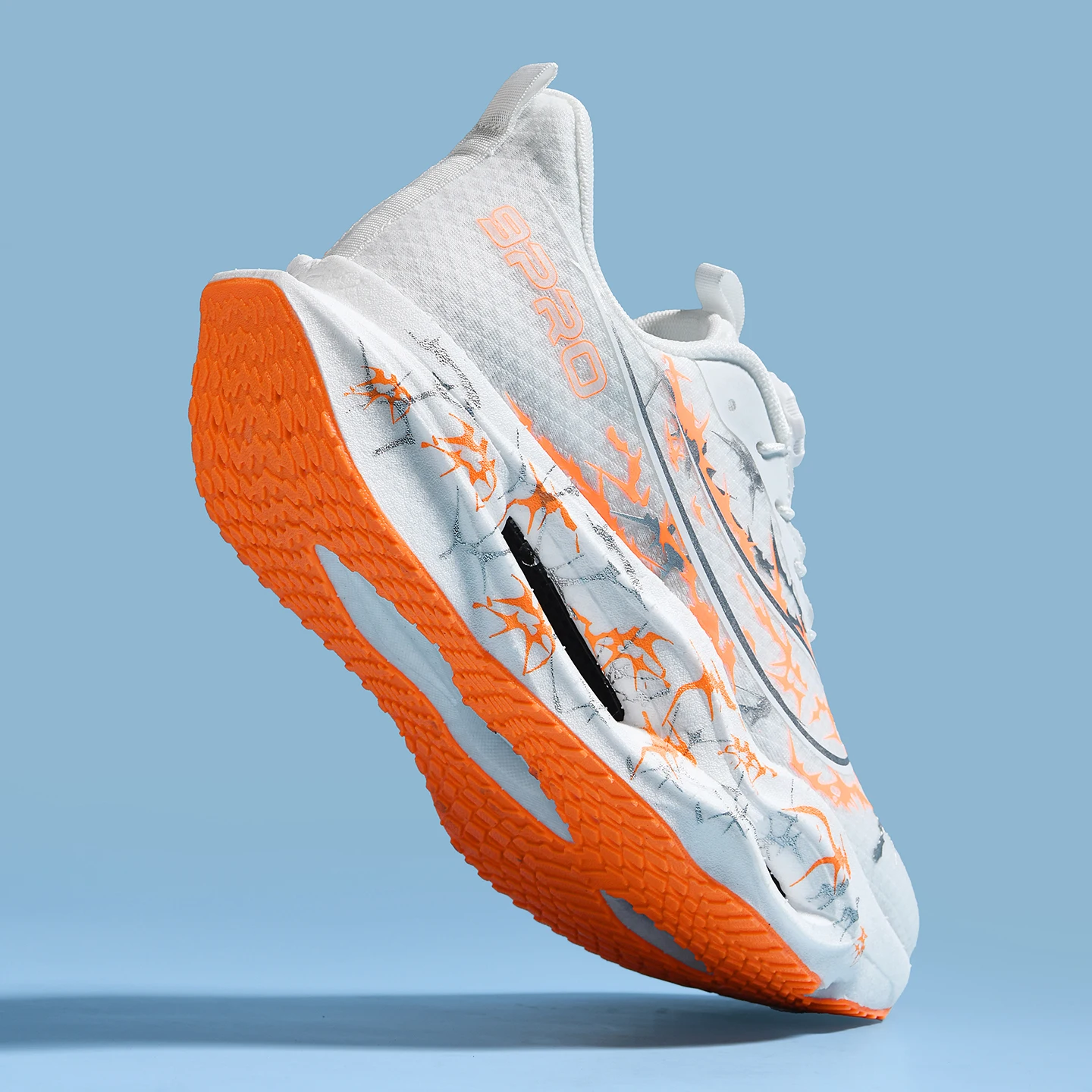 Herren-Laufschuhe, Tennisschuhe, trendige Laufschuhe mit Carbonplatte und Knopfverschluss für alle Jahreszeiten, personalisierte Sportschuhe mit Dornenmuster und atmungsaktivem Mesh-Material, Laufschuhe mit hohem Rückprall und dicker Sohle, rutschfest und abriebfest. – Detail 15