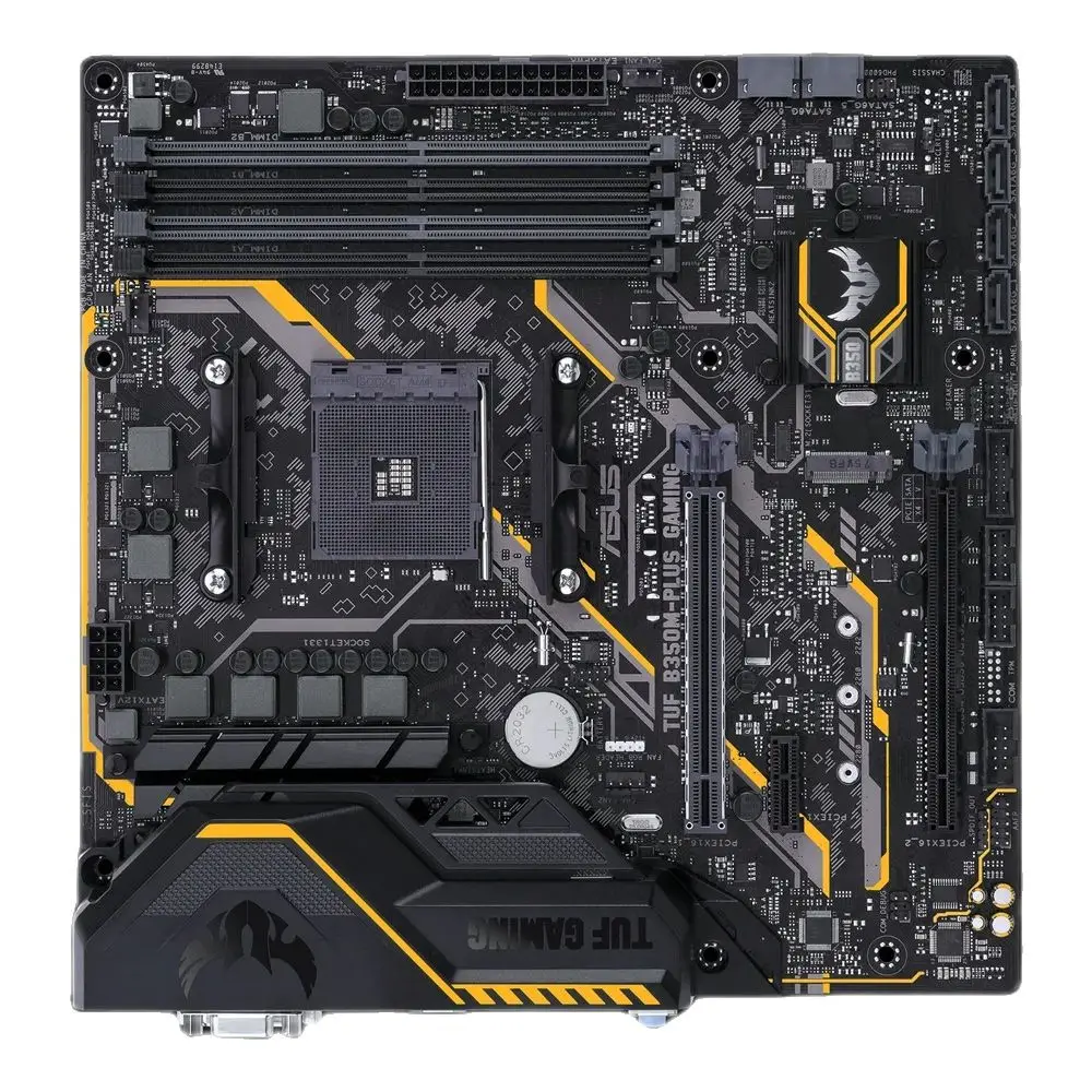 Imagem -03 - Placa-mãe B350 Asus Tuf B350m-plus Gaming para Ryzen 5700x 5700x3d 5800x3d Am4 para Ryzen 5600 5600g 5500 3600