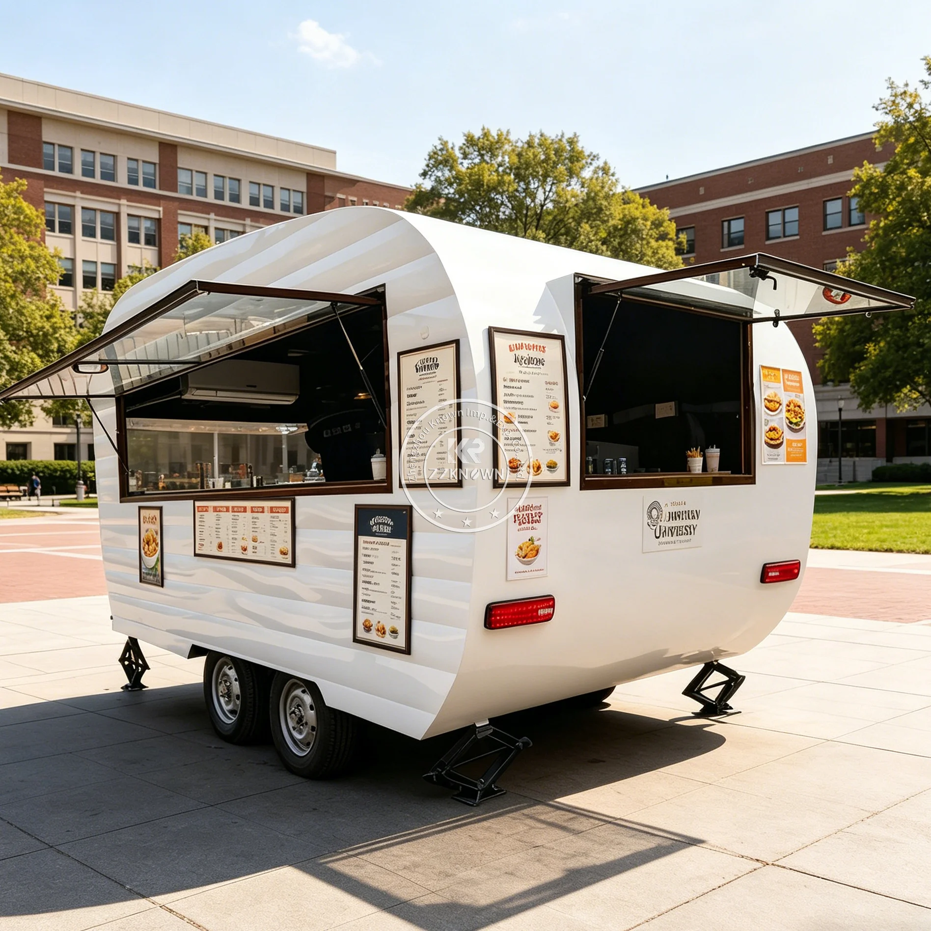 

Mobile Food Vending Trailer Coffee Snack Ice Cream Cart Mobile Catering Truck Concession Food Truck With Full Kitchen
