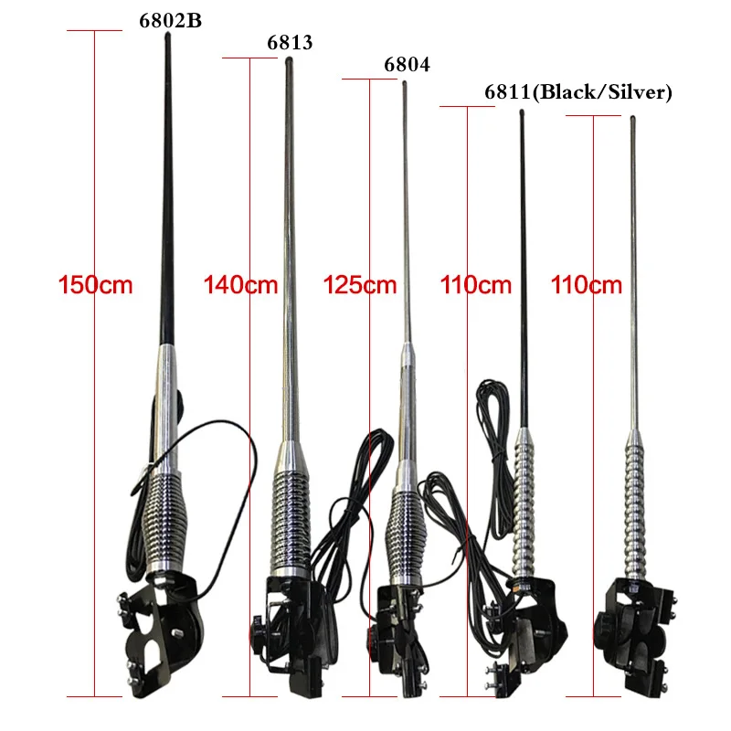 

Car Decorate Antenna Off-Road Vehicle Lengthened Clip-on Stainless Steel Antenna