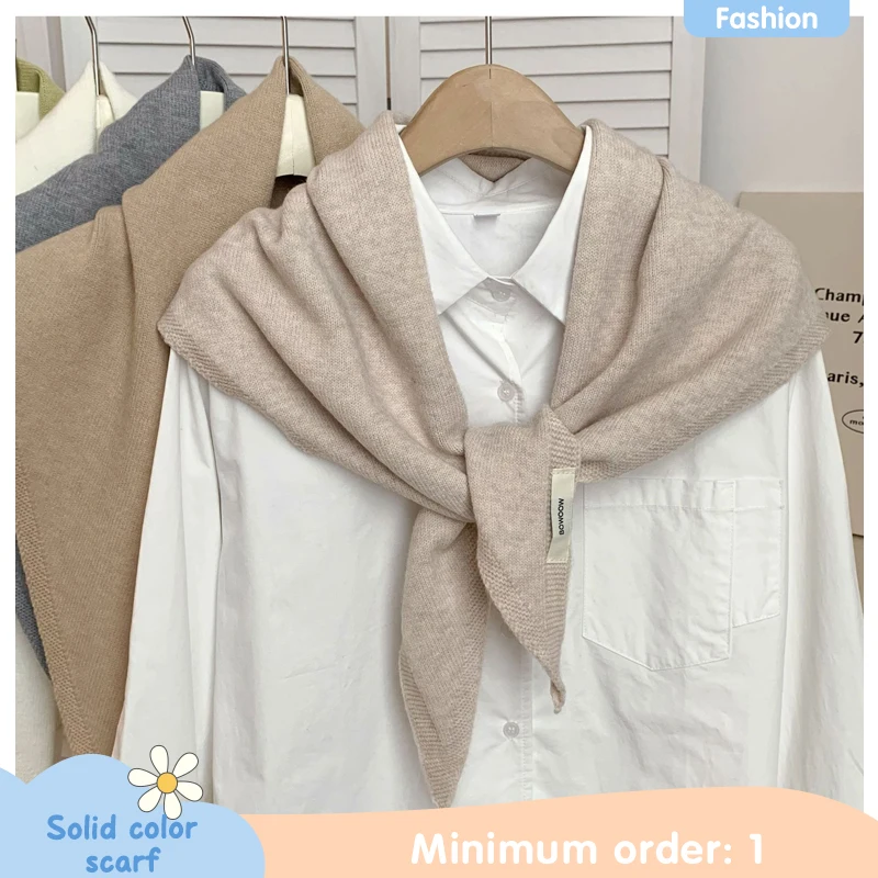 

Autumn Winter Warm Neck Protection Multifunctional Versatile Triangular Scarf for Women Skiing Knit Multifunctional Scarf Shawl