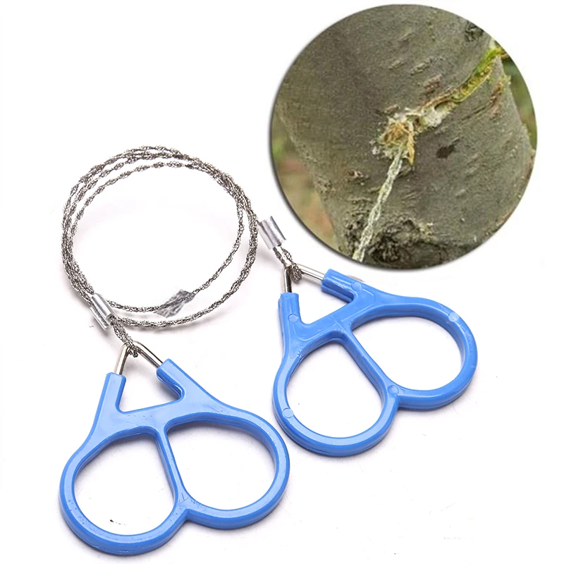 Portable 1pc Manual Hand Steel Rope Chain Saw Practical Emergency Survival Gear Steel Wire Outdoor Camping Hiking Tools