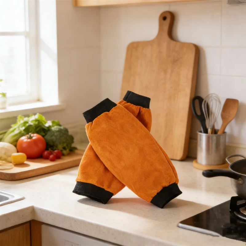 

Одна пара защитных рукавов для сварки из промышленной искусственной кожи