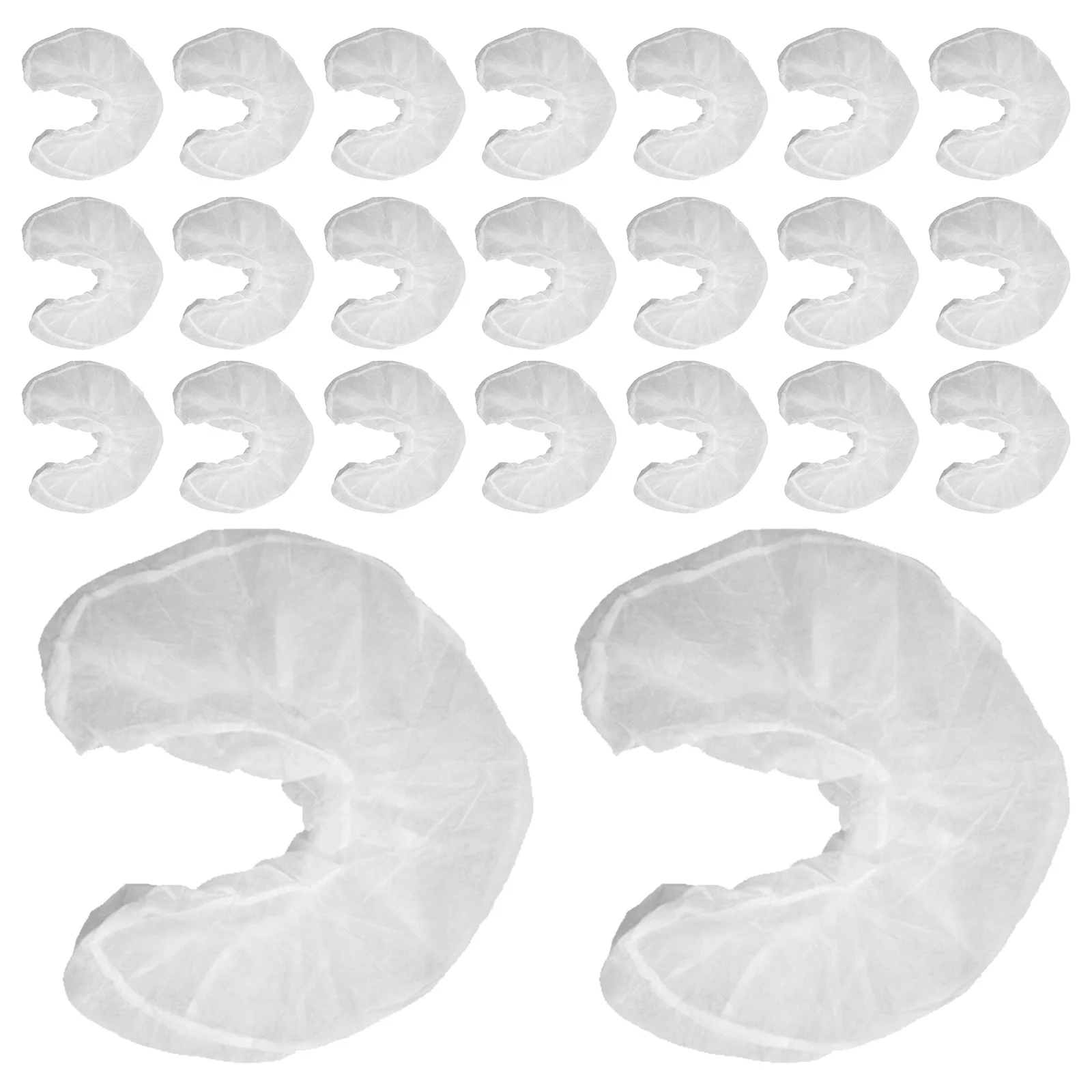 

50Pcs Disposable Non-Woven U Shaped Pillowcase Elastic Headrest Covers Breathable for Travel Hotel Spa Disposable Pillow Covers