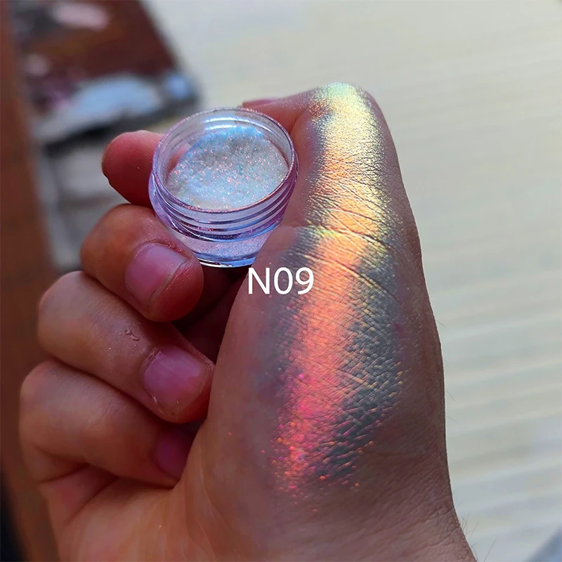 Multi-Chrome Pigments Chameleon Eyeshadow Powder Ultra-thin Infinite Metallic Laser Glitter Pigment For Women Eye Makeup Tools