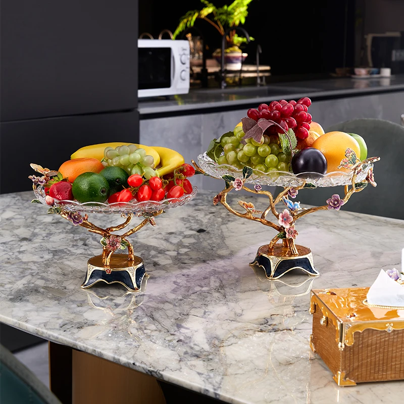 Luxury Home Decor Fruit Style Desktop Decor Dry Elegant Service Christmas Dinner Tray Fruit Tray