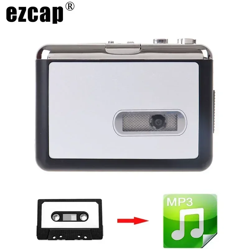 Oryginalna karta przechwytująca audio z kasetą Ezcap 218-2 USB 2.0 Odtwarzacz Walkman, stara taśma na komputer PC, konwerter Super USB Cassette-MP3