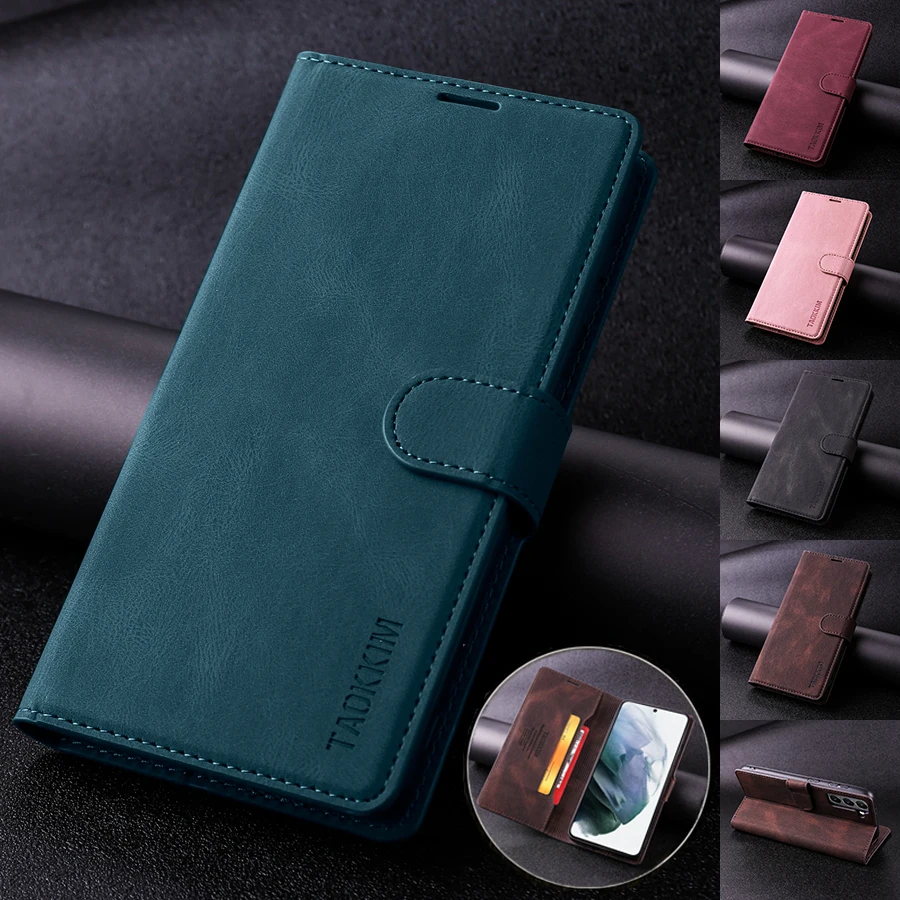 

Wallet Skin Feel Style Anti-fall Leather Case For Samsung Galaxy S21/S20 Plus/Ultra/FE S10/S9/S8 Plus S7 Note 20 Ultra A02S A22