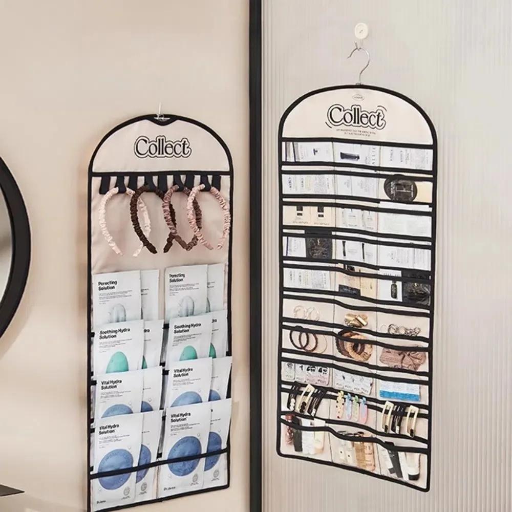 New Hanging Storage Bag PVC 47 Pockets Hairband Organizer Transparent Portable Jewelry Rack for Necklace Earrings