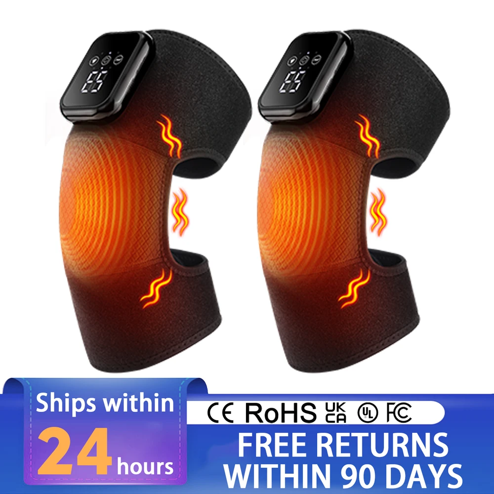 

Knee Heating Vibration Massage Joint Physiotherapy Hot Compress Massager Elbow Shoulder Support Thermal Knee Pad Relieve Arthrit