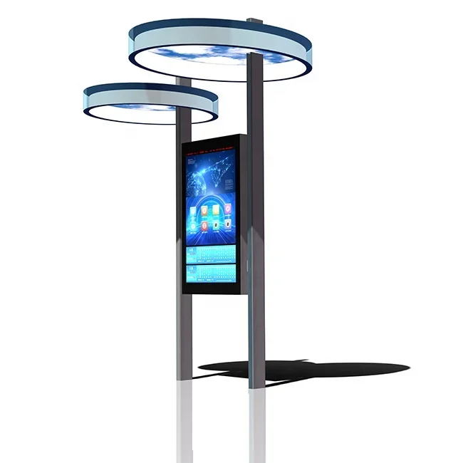 Low power consumption digital advertising boards outdoor solar bus stop digital signage display