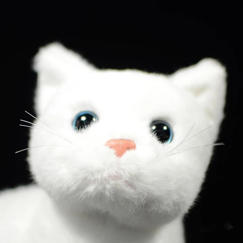 Real Life Nette Weiß Schwarz Kühe Katze Kinder Geschenk Weiche Angefüllte Felis Catus Plüsch Spielzeug Lebensechte Simulation Tier Modell Kind puppe