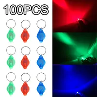100PCS Mini LED Keychain Lights UV Flashlight UV Light Pocket-sized Emergency Light Mini Torch Black Light Keychain Flashlights