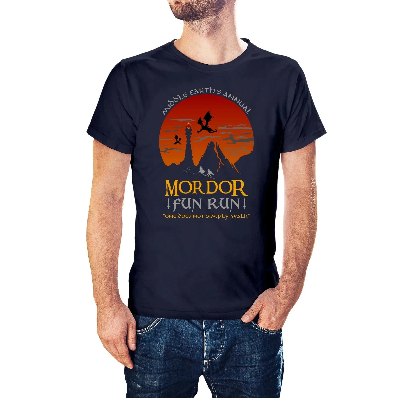 

Mordor Fun Run Inspired By The Lord of The Rings DTG Men's and Women's T-Shirts Short Sleeve Shirt Unisex Men Women Summer