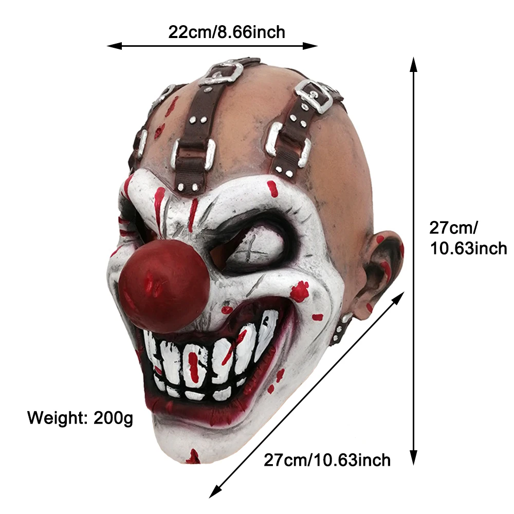 Halloween Creepy Joker Mask Costume Party Latex Scary Clown Mask Horror Game Cosplay Zombie Masks