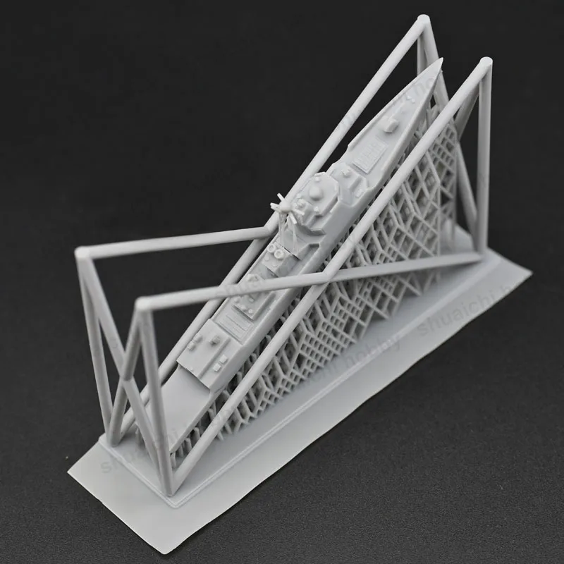 2PCS 1/2000 1500 1250 Scale Type 052DL Tangshan-class Destroyer Model 3D Printed  Full-Hull Waterline Warship for DIY Collection view 2