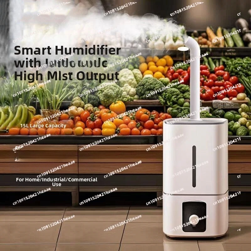 Suitable for 15L Square Humidifier for Large Rooms, Ultra Quiet Cool Mist Humidifier Auto Shut-Off