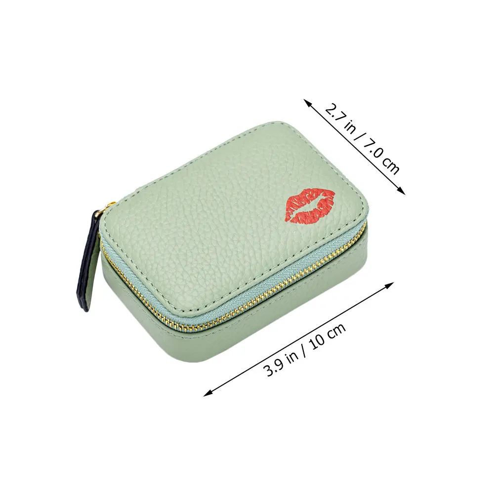 Travel Makeup Bag Portable Small Lipstick Pouch Mirror Organizer Convenient Carrying Storage Small Lipstick Bag