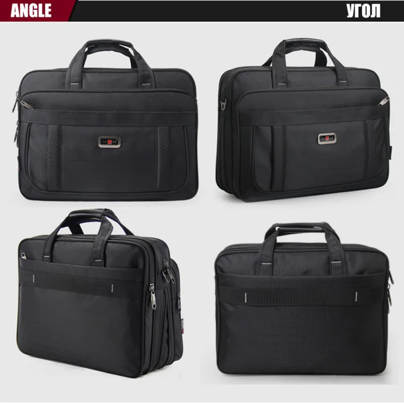 Men's Laptop Briefcase Brand Men Computer Handbags Waterproof Durable Nylon 15.6 Inch Laptops Bags Boys Shoulder Files Books Bag