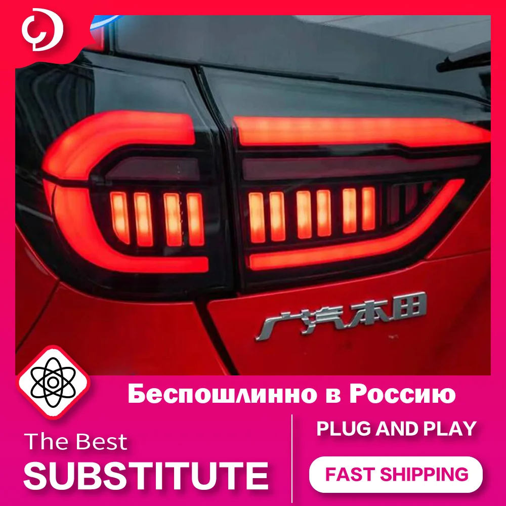 AKD Car Styling Taillights for Honda FIT Jazz 2020 2021 GR9 LED Tail Light DRL Tail Lamp Turn Signal Rear Reverse Brake