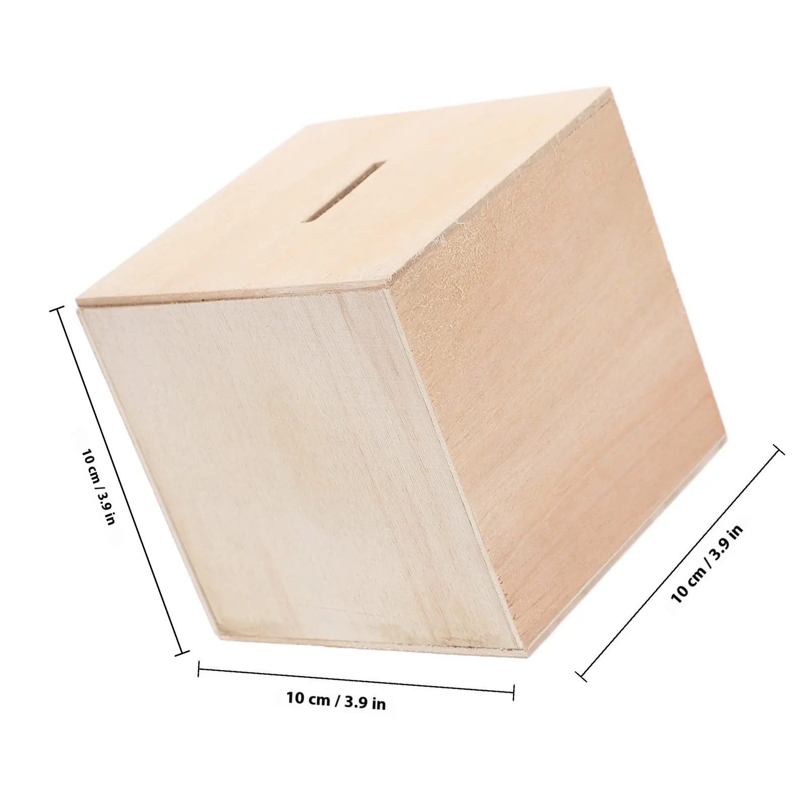 Picture 6: 4 Pcs Wooden Piggy Bank Kids Saving Box Multifunction Unfinished Change Container Storage Decor Diy Craft Project Coin Bank